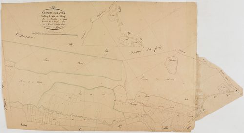 Château-des-Prés, section C, le Village, feuille 1.géomètre : I. [ou J.] Singey