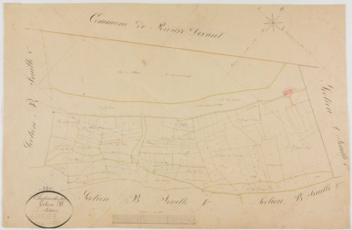 Château-des-Prés, section B, les Fraces, feuille 1.géomètre : Renardet