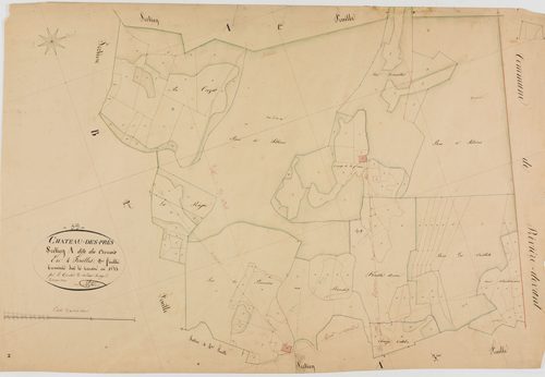 Château-des-Prés, section A , le Cernois, feuille 2.géomètre : I. [ou J.] Singey