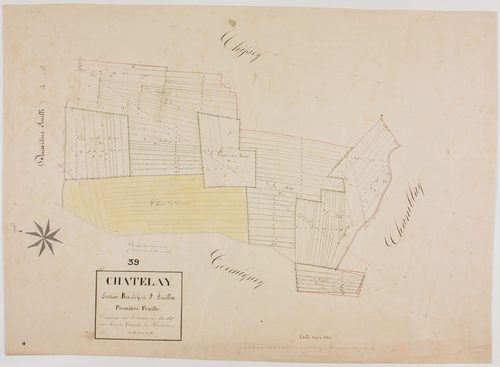 Chatelay, section B, la Fin, feuille 1.géomètre : Jannin