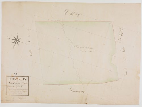 Chatelay, section A, le Village, feuille 2.géomètre : Jannin