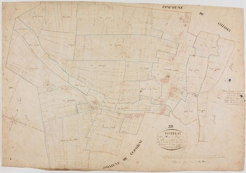 Chatelay, section A, le Village, feuille 1. géomètre : Billet