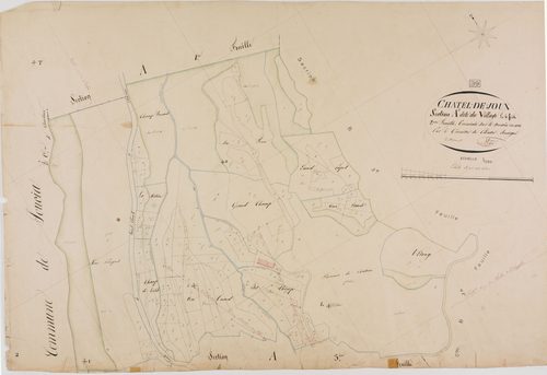 Châtel-de-Joux, section A, le Village, feuille 2.géomètre : Singey