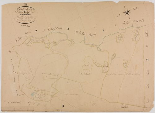 Châtel-de-Joux, section B, la Crochère, feuille 3.géomètre : Renardet