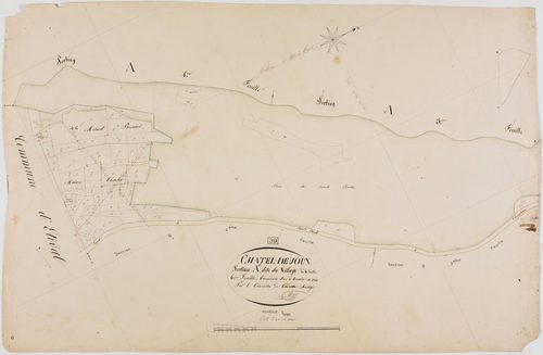 Châtel-de-Joux, section A, le Village, feuille 6.géomètre : Singey