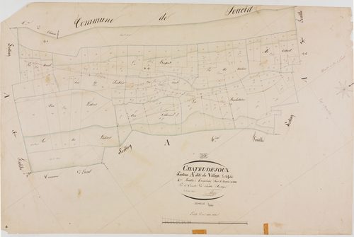 Châtel-de-Joux, section A, le Village, feuille 4.géomètre : Singey
