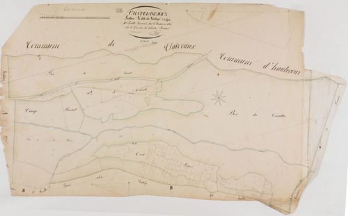 Châtel-de-Joux, section A, le Village, feuille 1.géomètre : Singey
