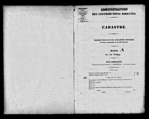 Etat de sections.