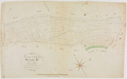 Châtillon, section B, la Côte, feuille 2.géomètre : Lebeaud