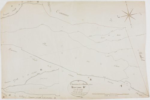Châtillon, section B, la Côte, feuille 1.géomètre : Lebeaud