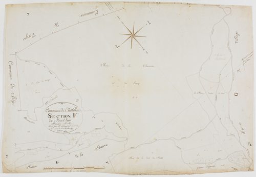 Châtillon, section F, Montillon, feuille 1.géomètre : Lebeaud