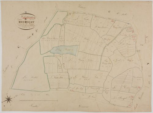 Chaumergy, section B, Bourgeot, feuille 3.géomètre : Mathieu Félix