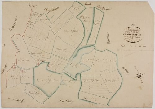Chaumergy, section C, le Champ de Mars, feuille 3.géomètre : Laplace
