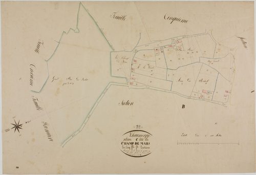 Chaumergy, section C, le Champ de Mars, feuille 4.géomètre : Laplace