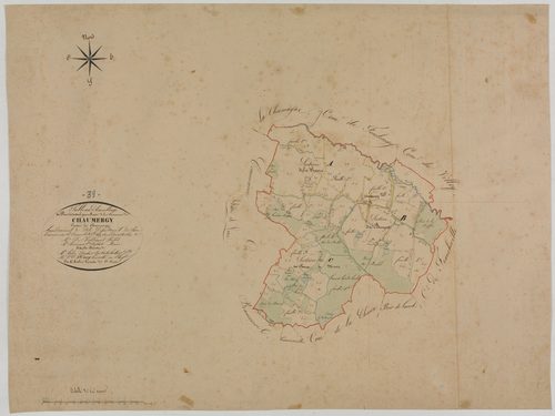Chaumergy, tableau d'assemblage.géomètre : Mathieu