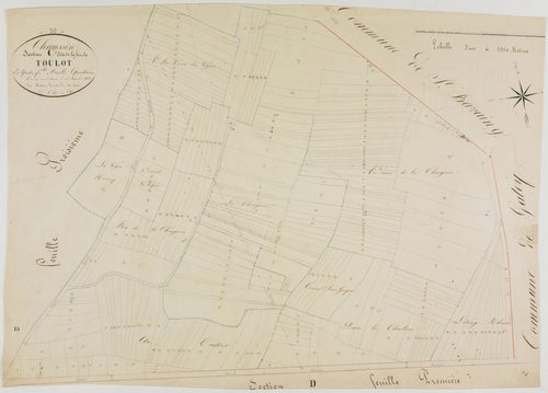 Chaussin, section C, la Fin de Toulot, feuille 4.géomètre : Mathieu