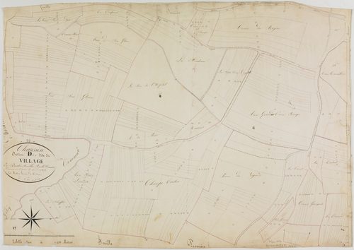 Chaussin, section D, le VIllage, feuille 2.géomètre : Mathieu