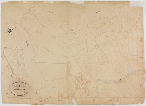 Chaussin, section E, la Villeneuve, feuille 4. [1828] géomètre : Métadieu
