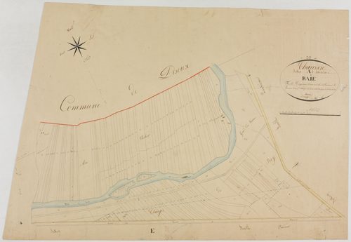 Chaussin, section A, la Raie, feuille 5.géomètre : Métadieu