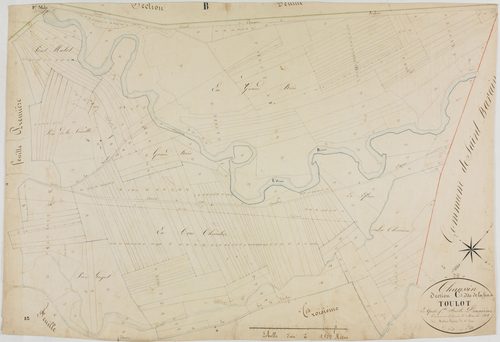 Chaussin, section C, la Fin de Toulot, feuille 2.géomètre : Mathieu
