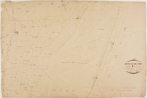 Chaux-des-Prés, section B, le Levant, feuille 2.géomètre : Billet