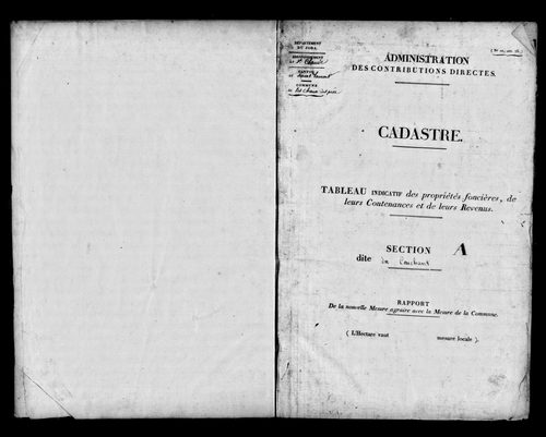 Etat de sections.
