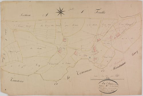 Chaux-sur-Champagny, section A, feuille 2.