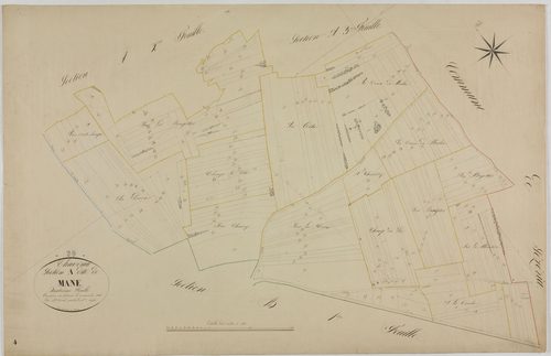 Chavéria, section A, Mane, feuille 4.géomètre : J. J. Vermot