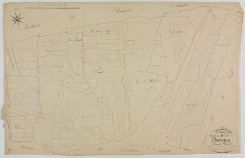 Chavéria, section D, Chatagna, feuille 1.géomètre : H. Deniset