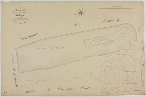 Chavéria, section D, Chatagna, feuille 5.géomètre : H. Deniset