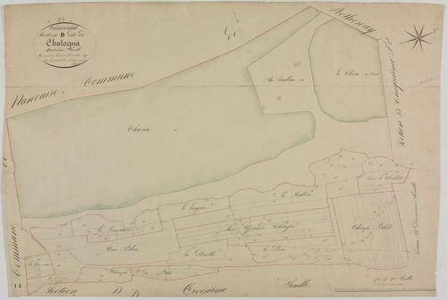 Chavéria, section D, Chatagna, feuille 4.géomètre : H. Deniset