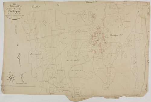 Chavéria, section D, Chatagna, feuille 2.géomètre : H. Deniset