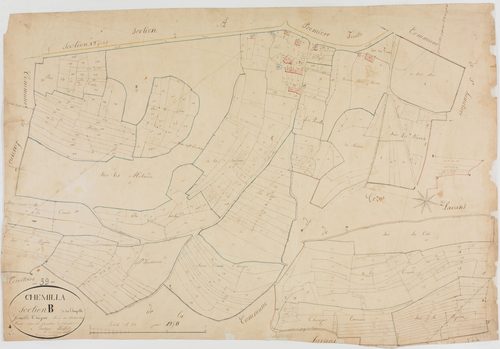 Chemilla, section B, la Chapelle, feuille unique.géomètre : Berthet