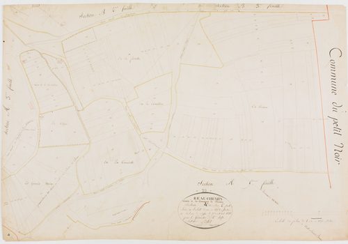 Chemin, section A, le Village, feuille 4.géomètre : Billet