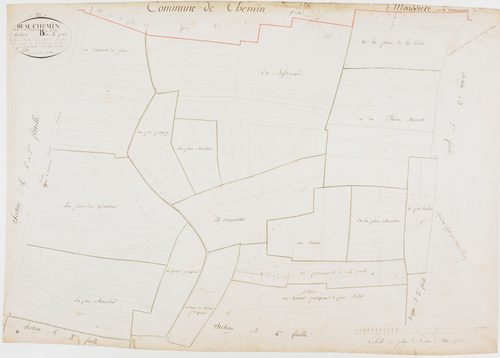 Chemin, section B, les Vieilles Terres, feuille 1.géomètre : Billet