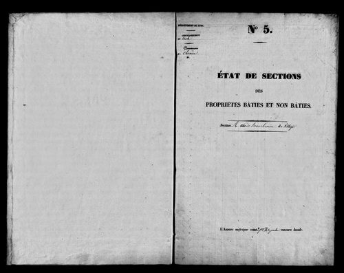 Etat de sections.