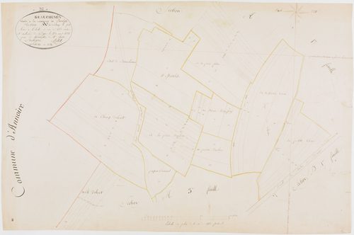 Chemin, section A, le Village, feuille 2.géomètre : Billet