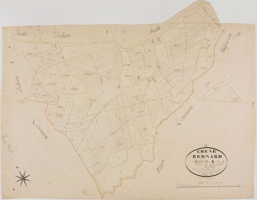 Chêne-Bernard, section A, le Village, feuille 4.géomètre : Bénier Sre