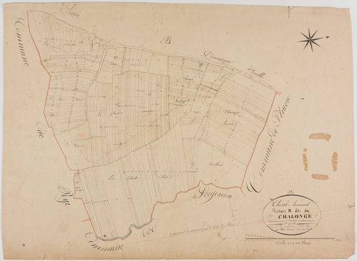 Chêne-Bernard, section B, Chalonge, feuille 1.géomètre : Bénier Sre