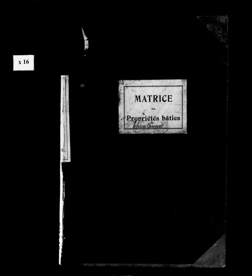 Matrice des propriétés bâties.