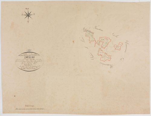 Chêne-Sec, tableau d'assemblage.géomètre : Bénier
