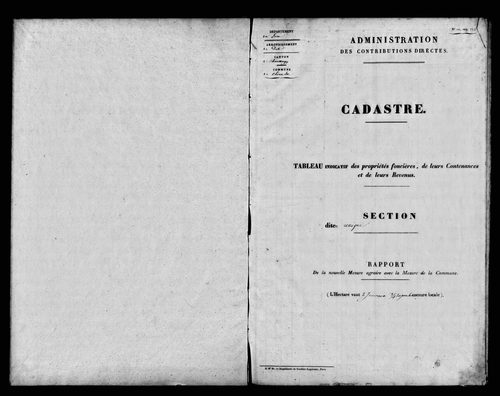 Etat de sections.