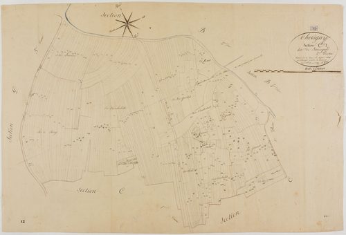Chevigny, section C, Beauregard, feuille 2.géomètre : Rosset