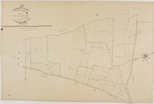 Chevigny, section D, la Manche, feuille 2.géomètre : Rosset