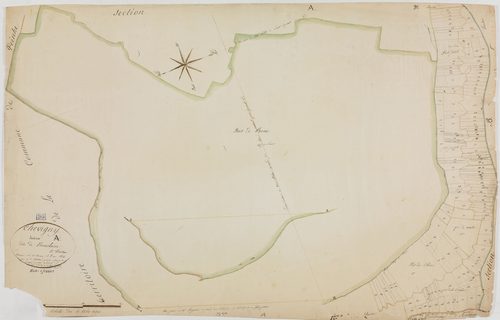Chevigny, section A, Manclaire, feuille 2.géomètre : Morel