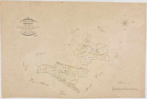 Chevreaux, tableau d'assemblage.géomètre : Duchesne André