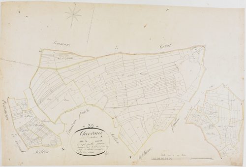Chevreaux, section A, le Village, feuille 1.géomètre : J. Olivier