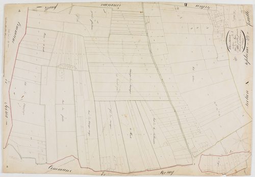 Chevreaux, section B, la Mare, feuille 1.géomètre : J. Olivier