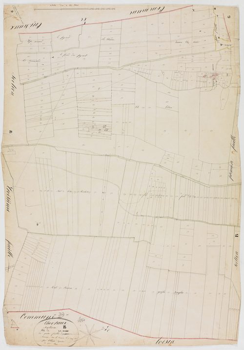 Chevreaux, section B, la Mare, feuille 2.géomètre : J. Olivier