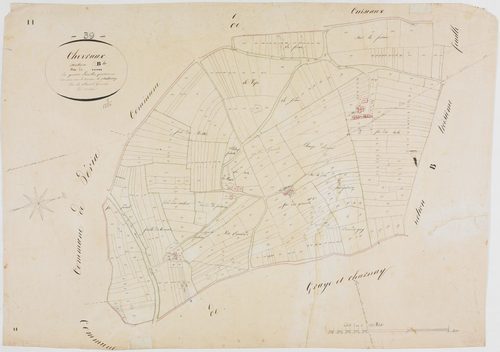 Chevreaux, section B, la Mare, feuille 4.géomètre : J. Olivier